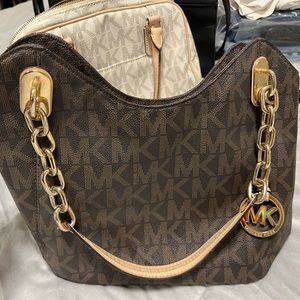 Michael Kors purse Brown with Gold